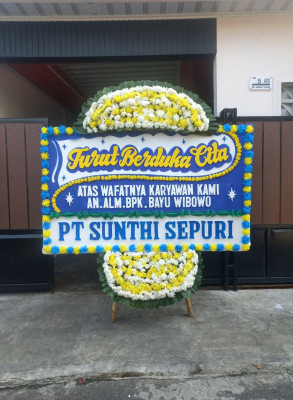 Papan Bunga Duka di Gedegan